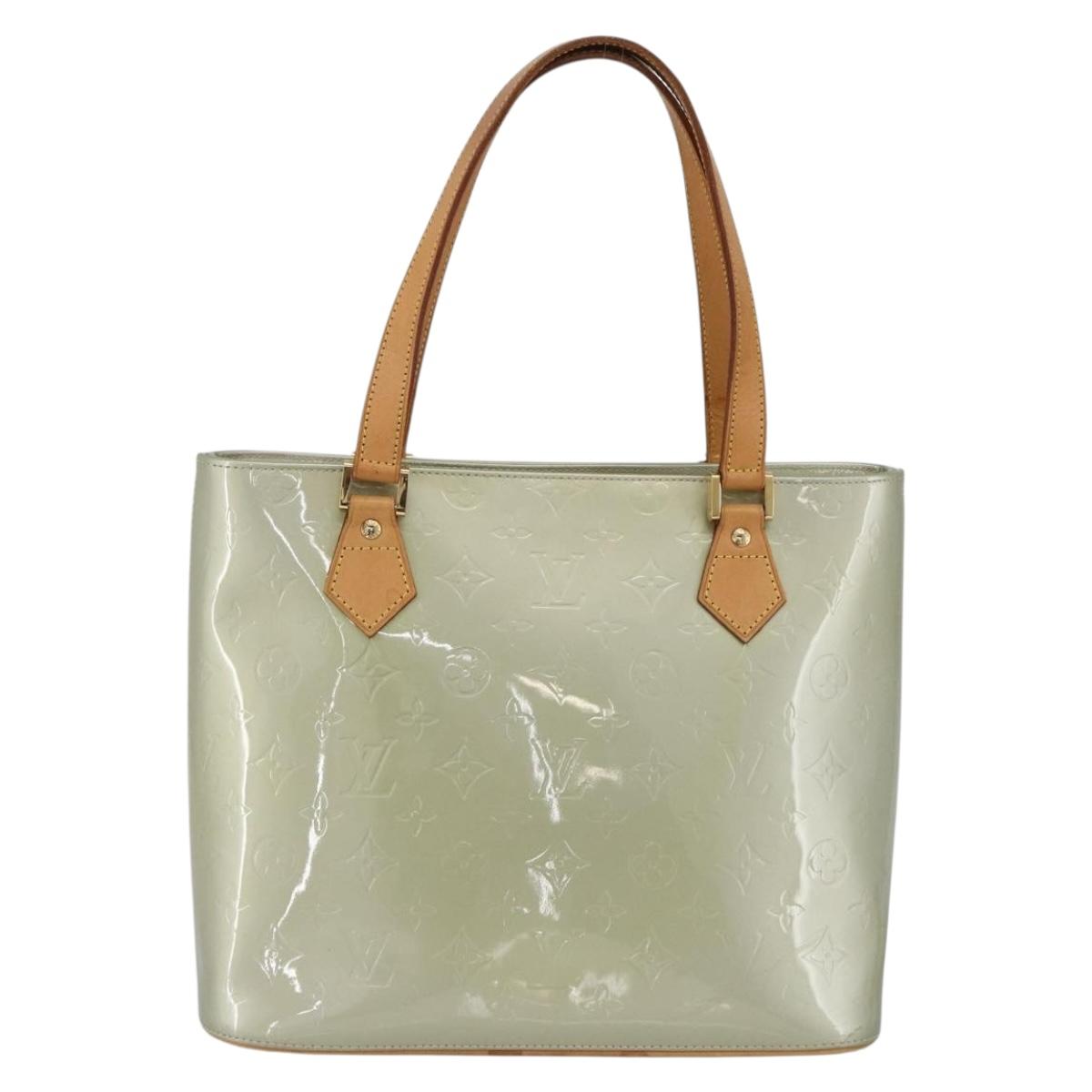 LOUIS VUITTON Monogram Vernis Houston Hand Bag Gris M91053 LV Auth ai798