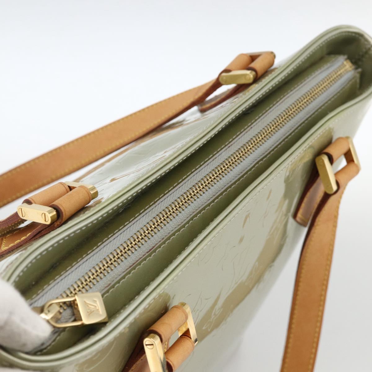 LOUIS VUITTON Monogram Vernis Houston Hand Bag Gris M91053 LV Auth ai798