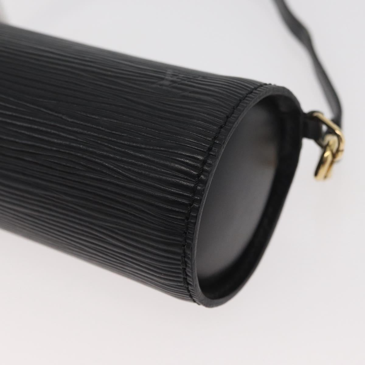 LOUIS VUITTON Epi Soufflot Pouch Pouch Black LV Auth ai801A