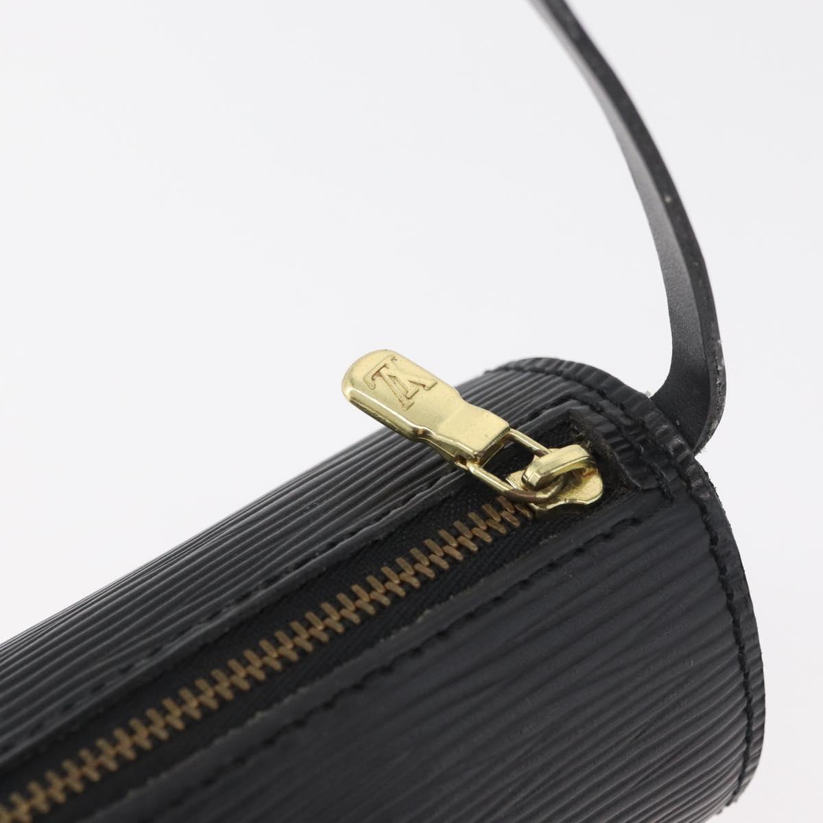 LOUIS VUITTON Epi Soufflot Pouch Pouch Black LV Auth ai801A