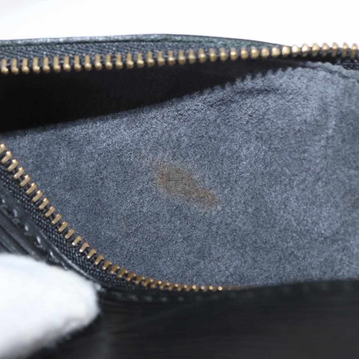 LOUIS VUITTON Epi Soufflot Pouch Pouch Black LV Auth ai801A