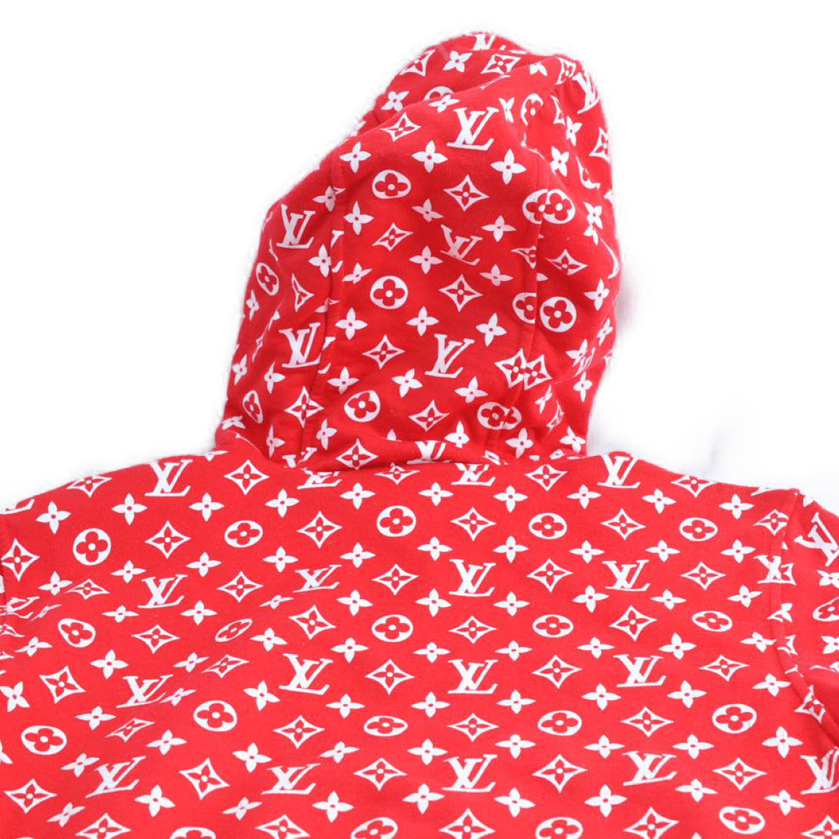 LOUIS VUITTON Supreme Box Logo Hoodie Red XXS LV Auth ak145