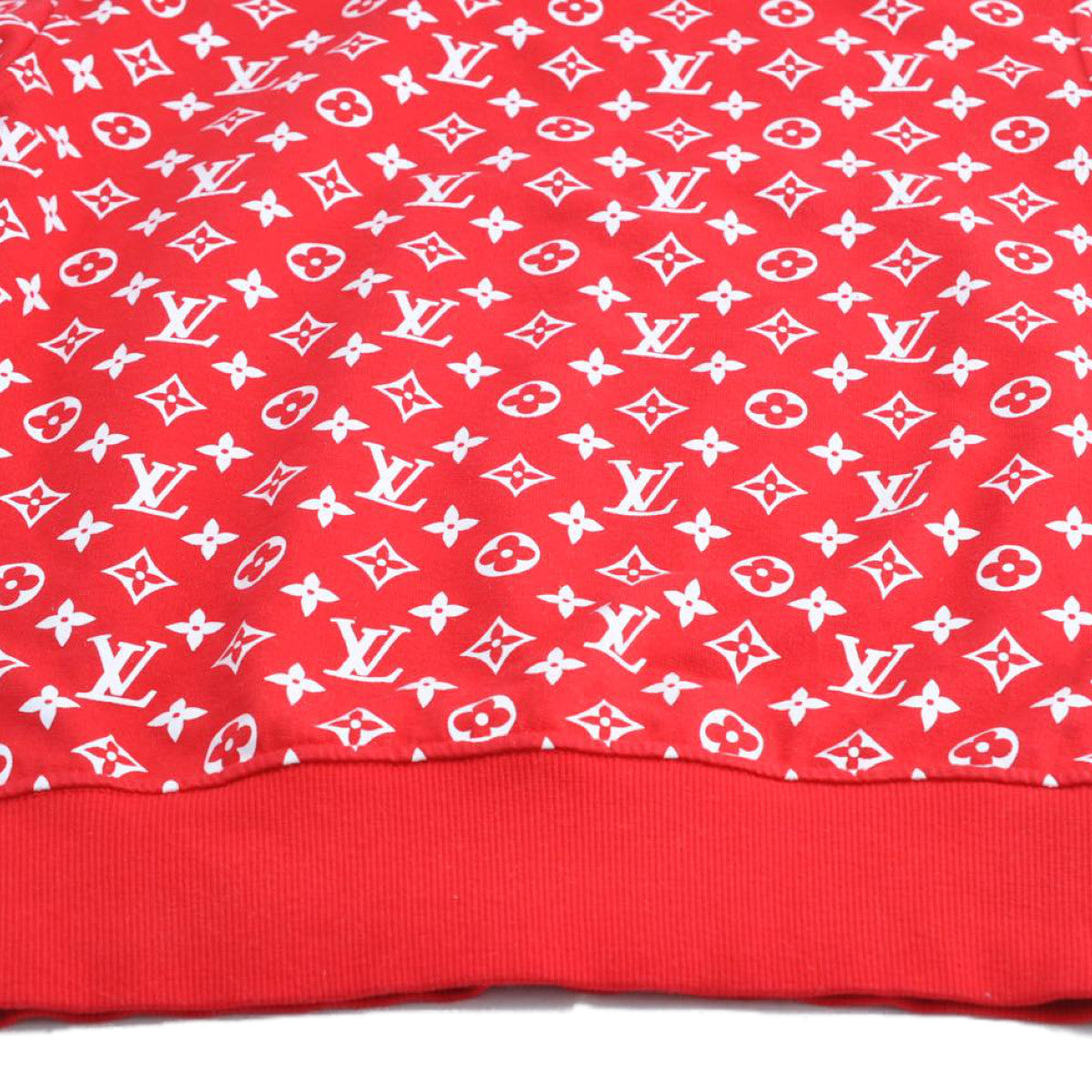 LOUIS VUITTON Supreme Box Logo Hoodie Red XXS LV Auth ak145