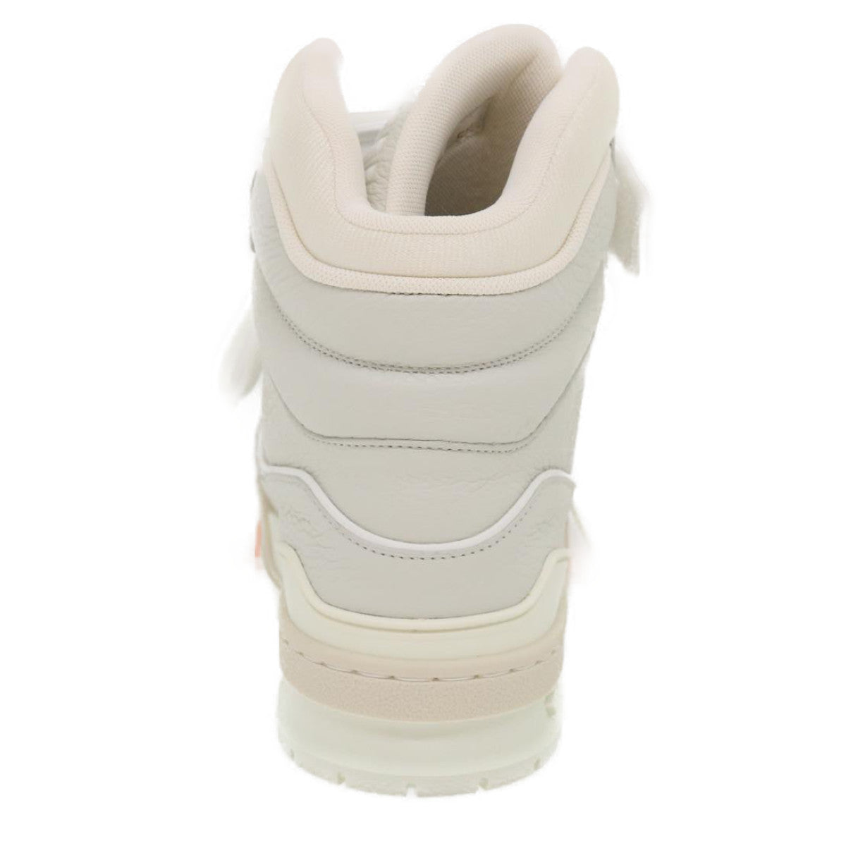 LOUIS VUITTON Trainer sneakers Leather High cut White 1A5A0D LV Auth ak173SM