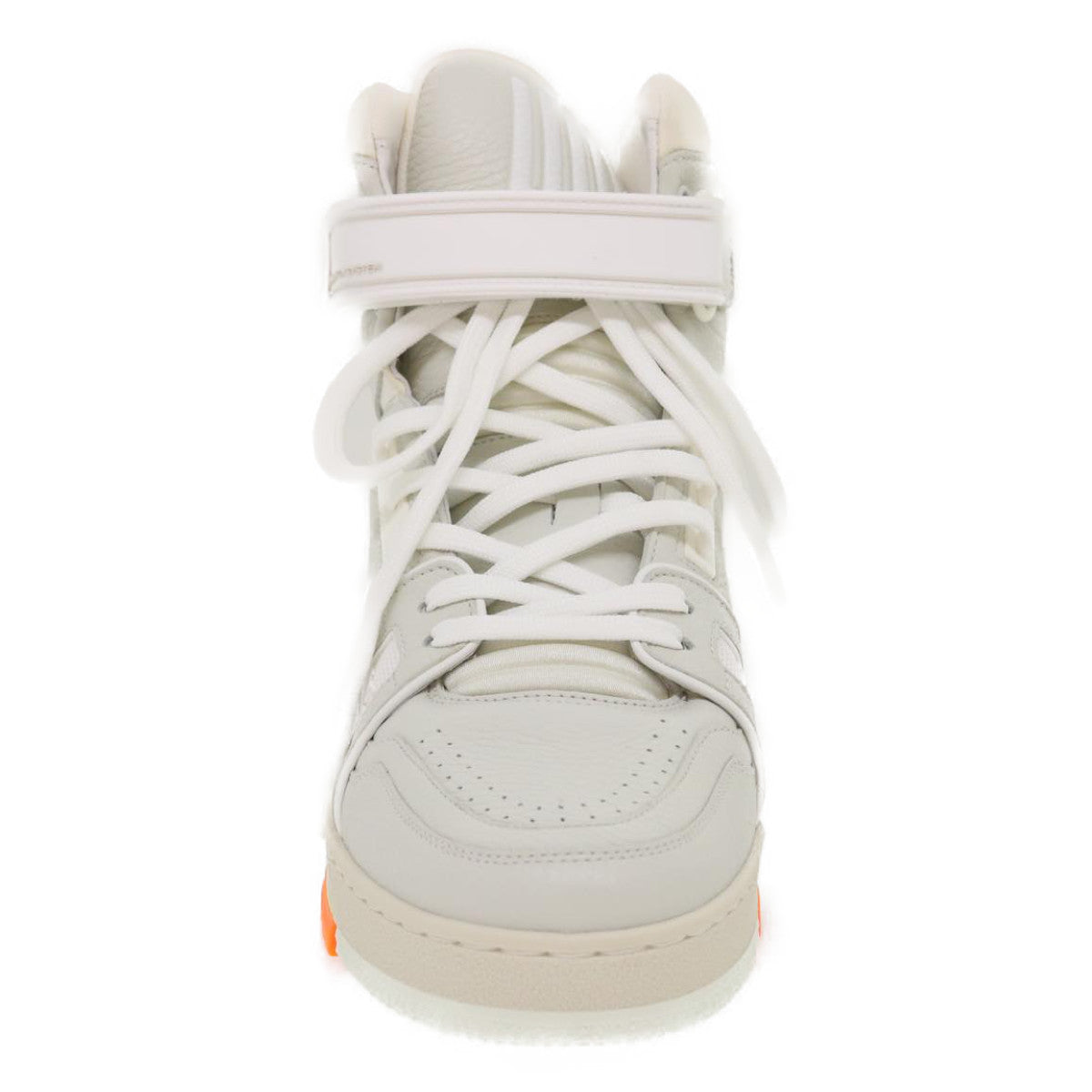 LOUIS VUITTON Trainer sneakers Leather High cut White 1A5A0D LV Auth ak173SM