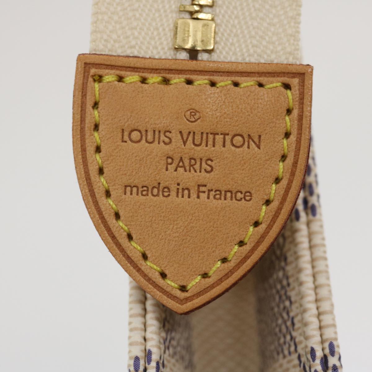 LOUIS VUITTON Damier Azur Poche Toilette 26 Pouch M41438 LV Auth ak181SAM