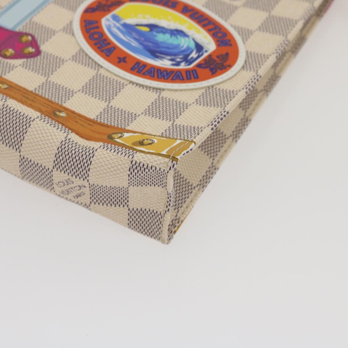 LOUIS VUITTON Damier Azur Poche Toilette 26 Pouch M41438 LV Auth ak181SAM