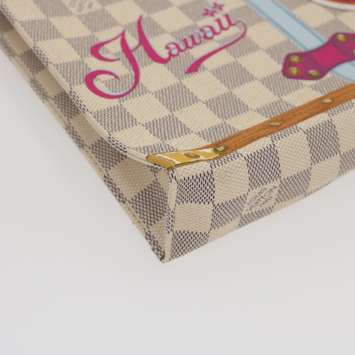 LOUIS VUITTON Damier Azur Poche Toilette 26 Pouch M41438 LV Auth ak181SAM