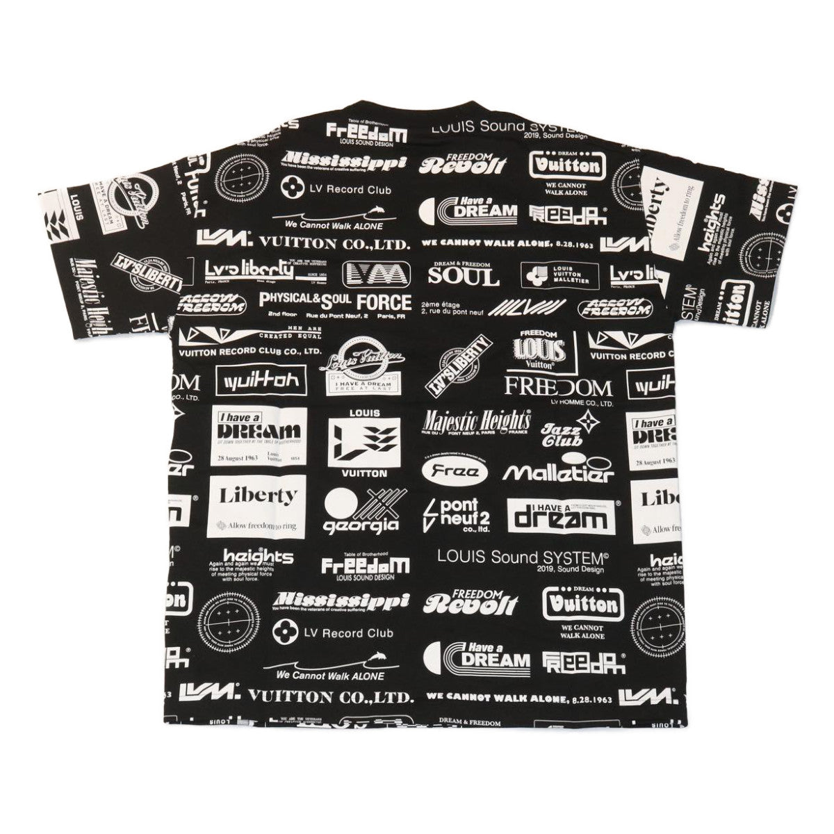 LOUIS VUITTON All Over Logo T-shirt XS Fall Winter 2019Limited Black Auth ak186SM