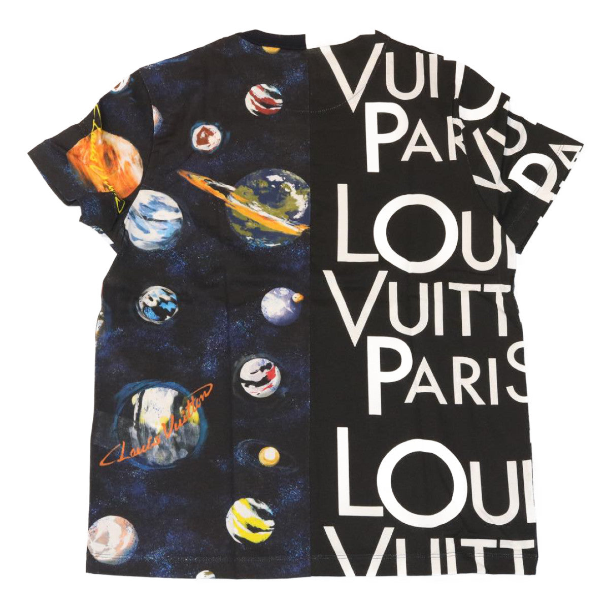 LOUIS VUITTON Short-Sleeved T-shirt XS Black HGY13WFMB LV Auth ak188SM