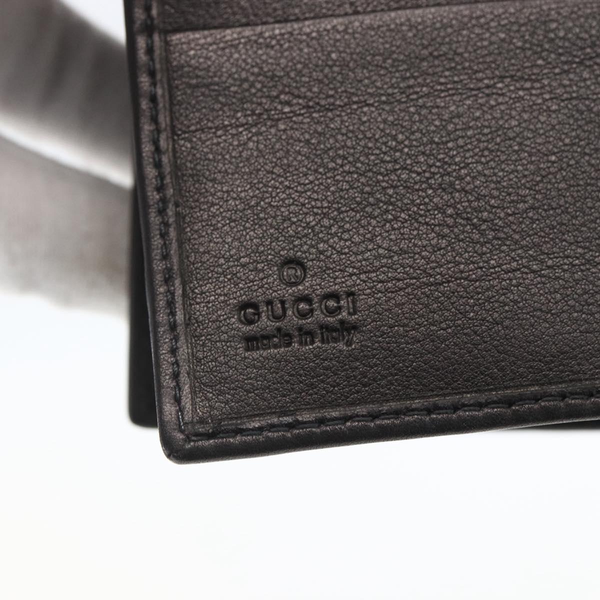 GUCCI Wallet Leather Black Auth am10009V