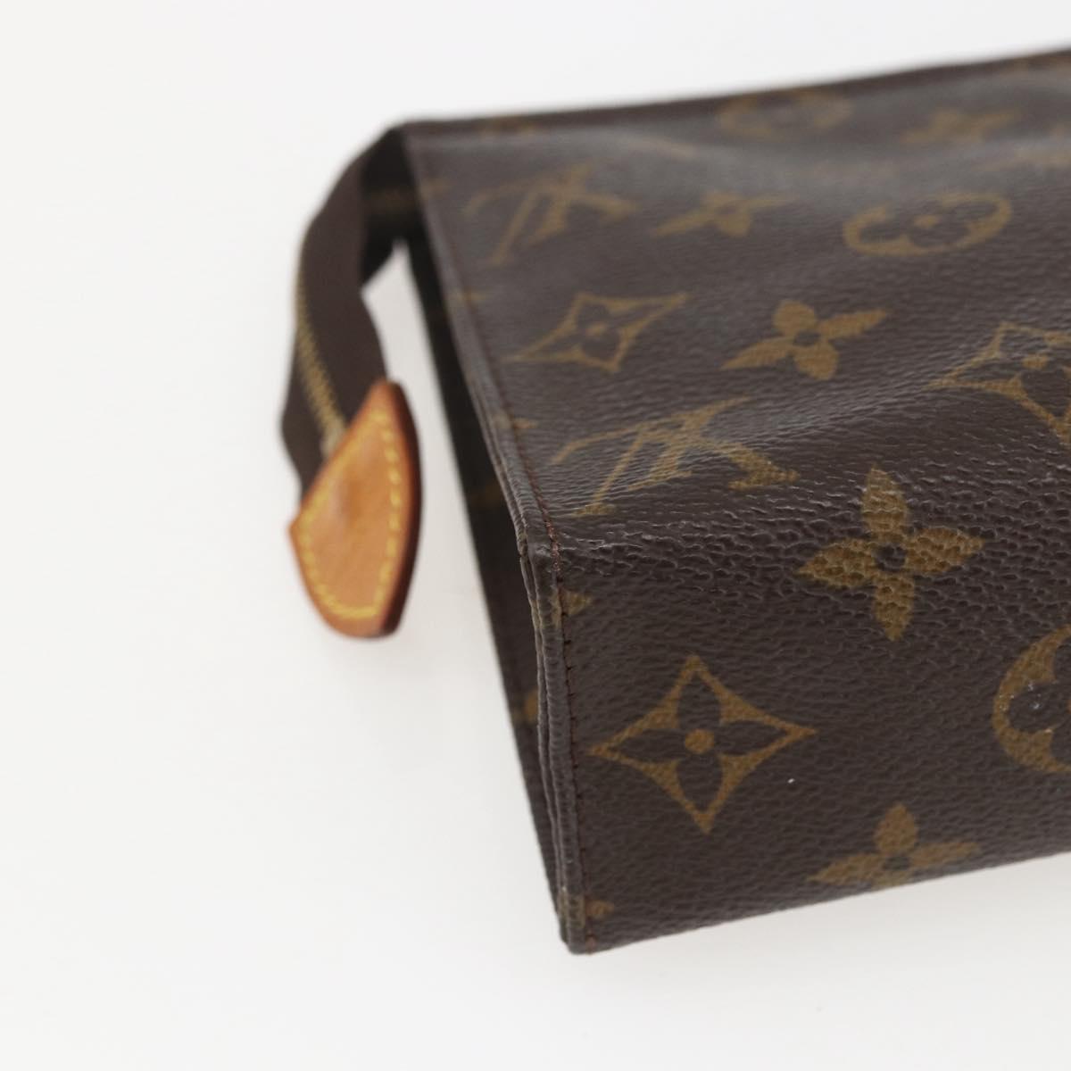 LOUIS VUITTON Monogram Poche Toilette 19 Pouch M47544 LV Auth am10011