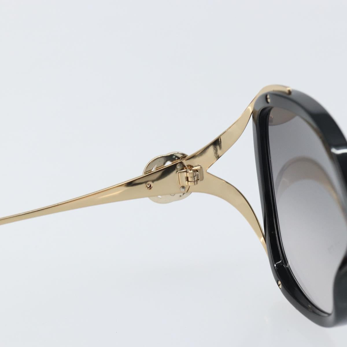GUCCI Interlocking Web Sherry Linen Sunglasses metal Gold Tone Auth am10012V