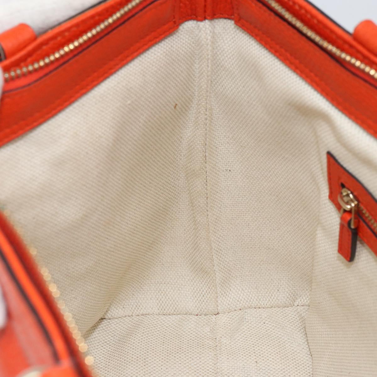 GUCCI Soho Hand Bag Leather 2way Orange Gold 369176 Auth am10017V