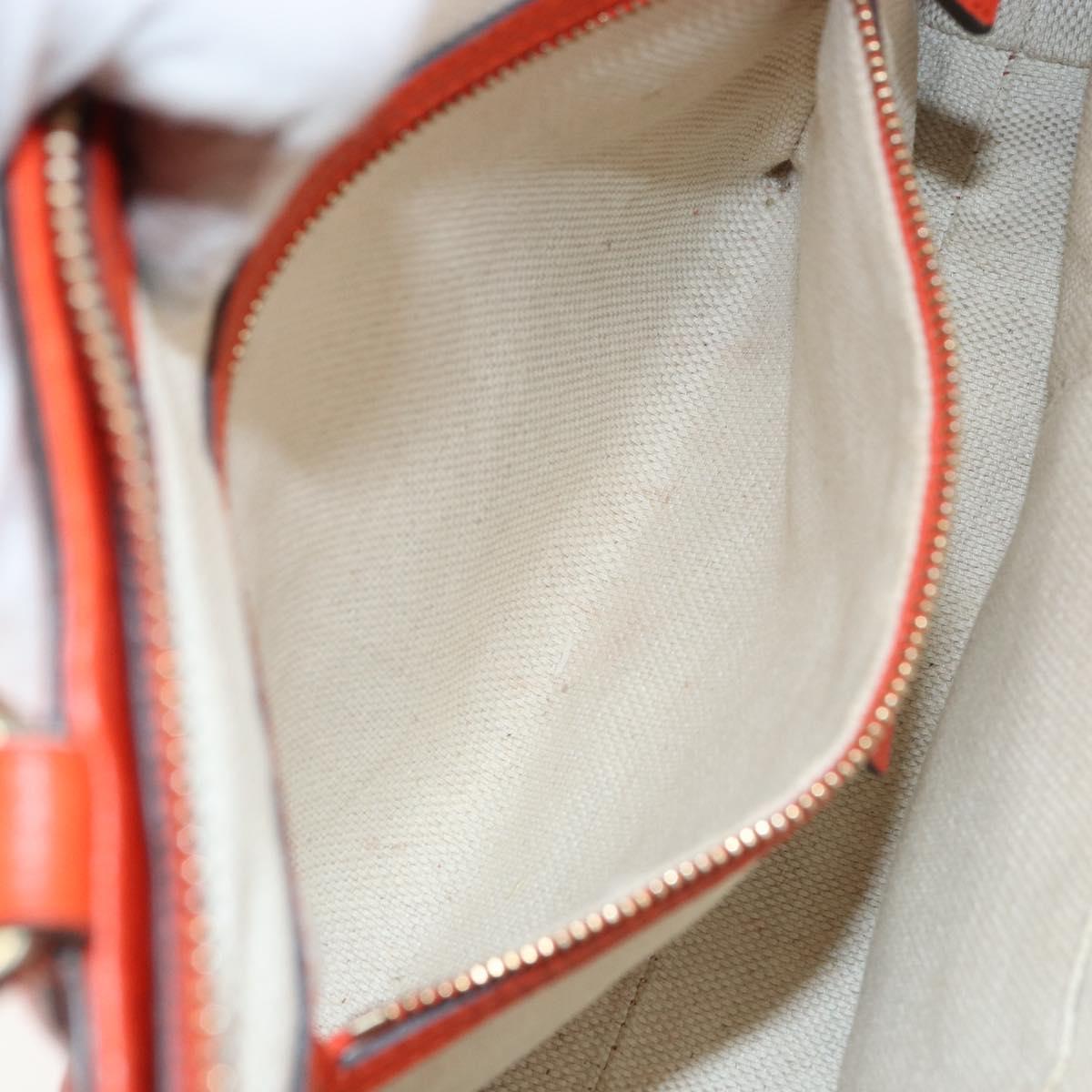 GUCCI Soho Hand Bag Leather 2way Orange Gold 369176 Auth am10017V