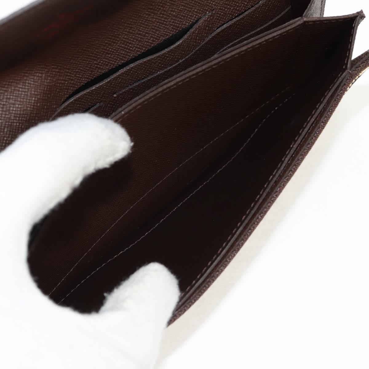 LOUIS VUITTON Damier Ebene Portefeuille Accordion Wallet N60002 LV Auth am10027V