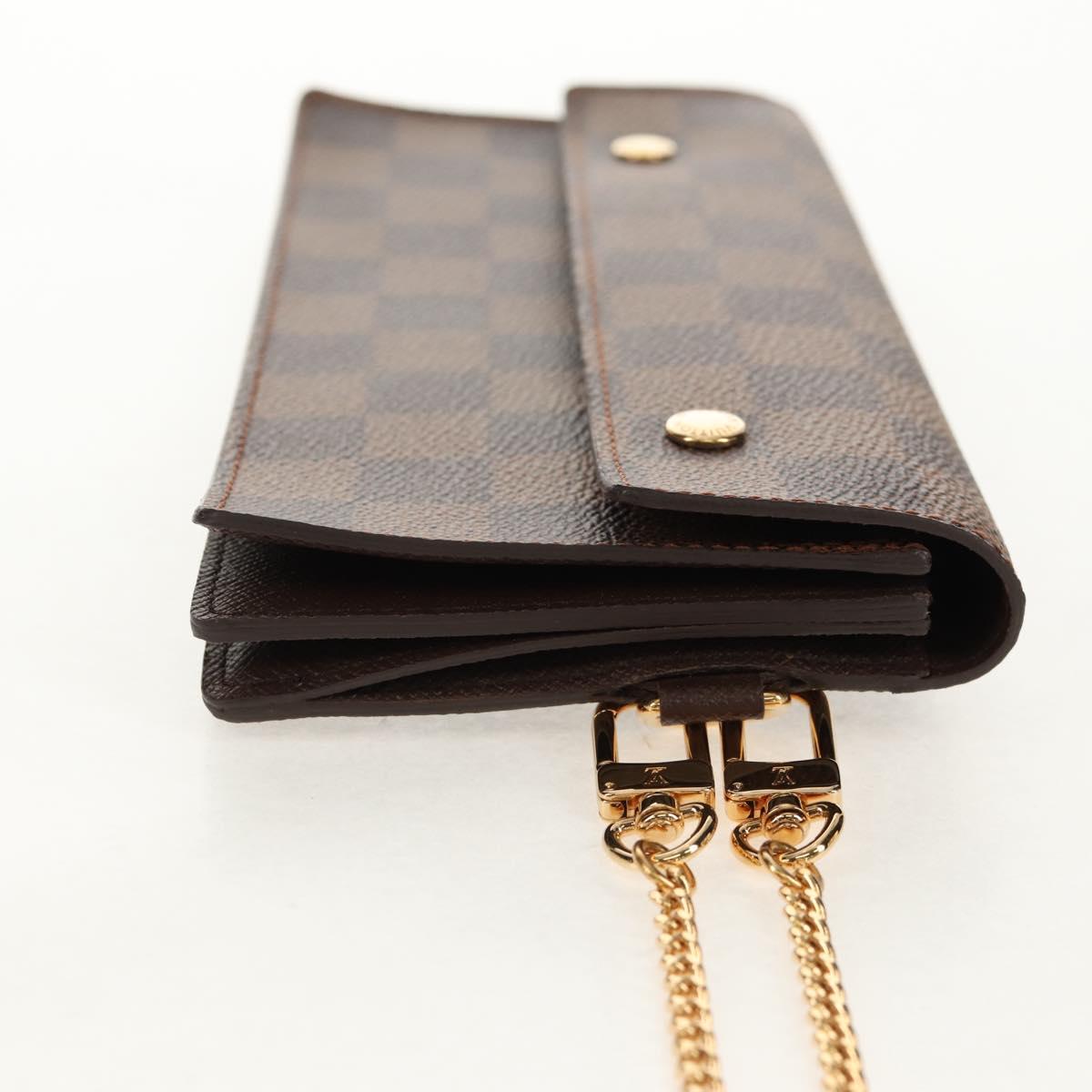 LOUIS VUITTON Damier Ebene Portefeuille Accordion Wallet N60002 LV Auth am10027V