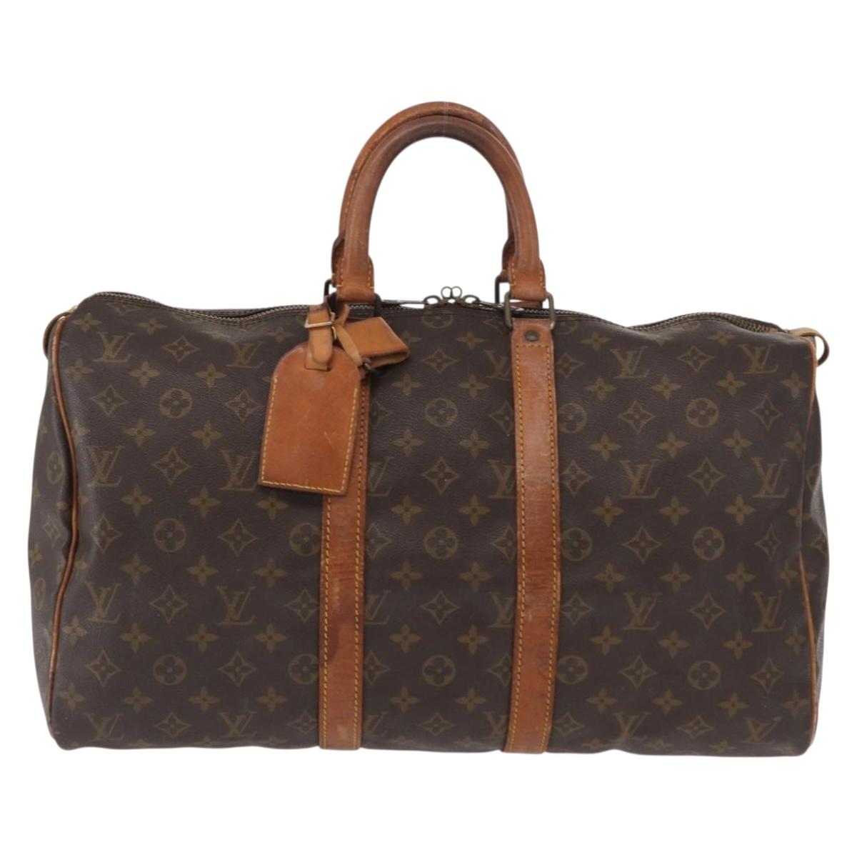 LOUIS VUITTON Monogram Keepall 50 Boston Bag M41426 LV Auth am10039