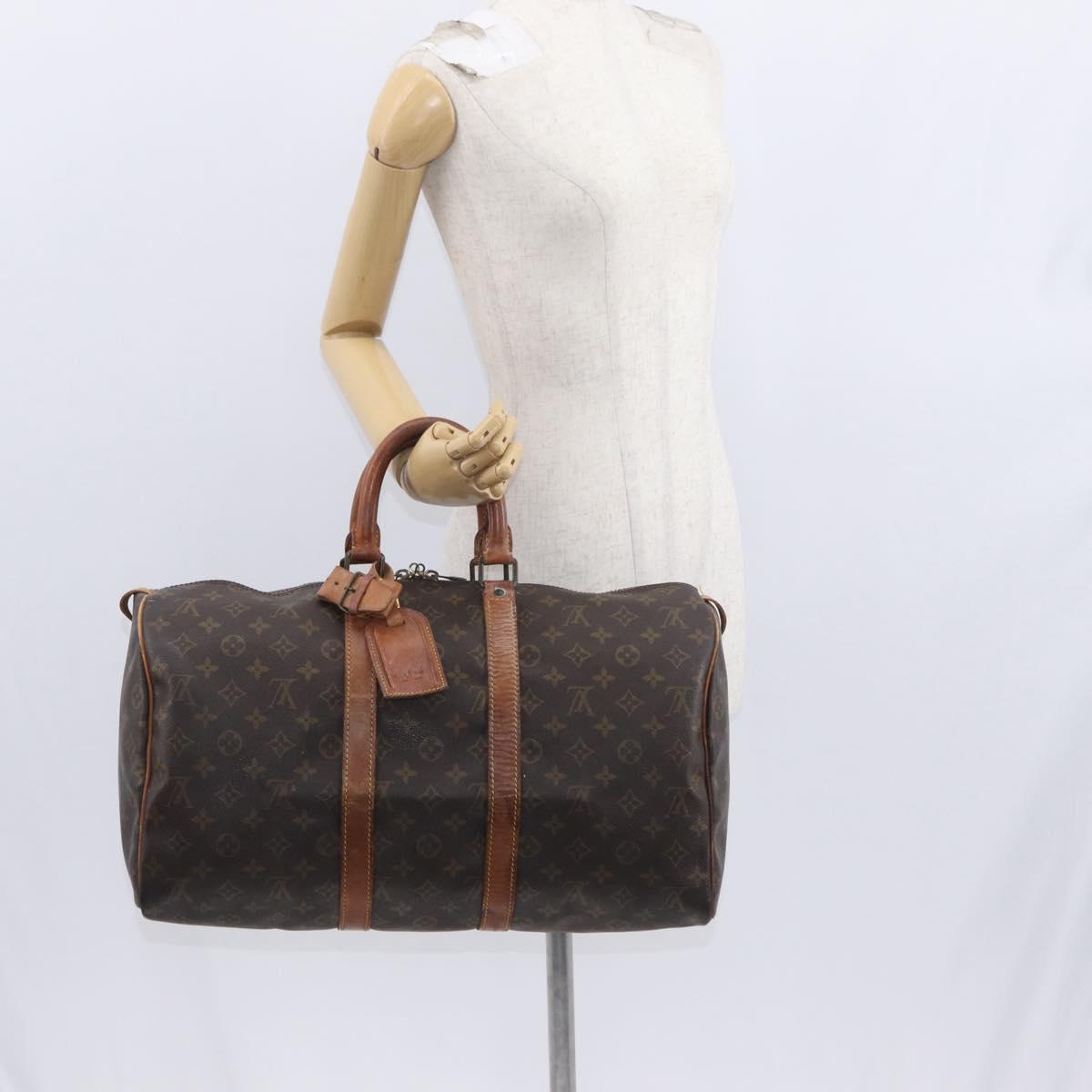 LOUIS VUITTON Monogram Keepall 50 Boston Bag M41426 LV Auth am10039