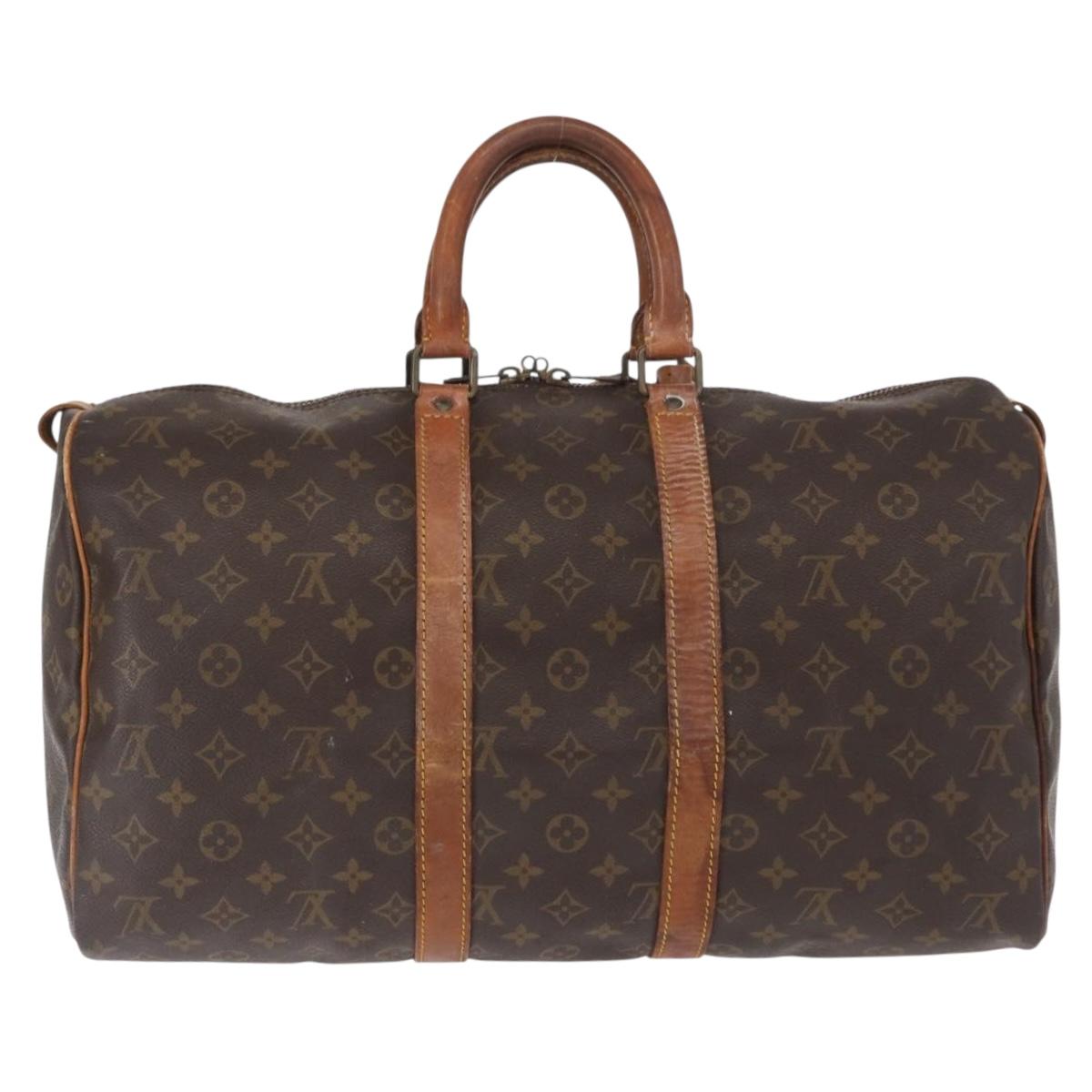 LOUIS VUITTON Monogram Keepall 50 Boston Bag M41426 LV Auth am10039