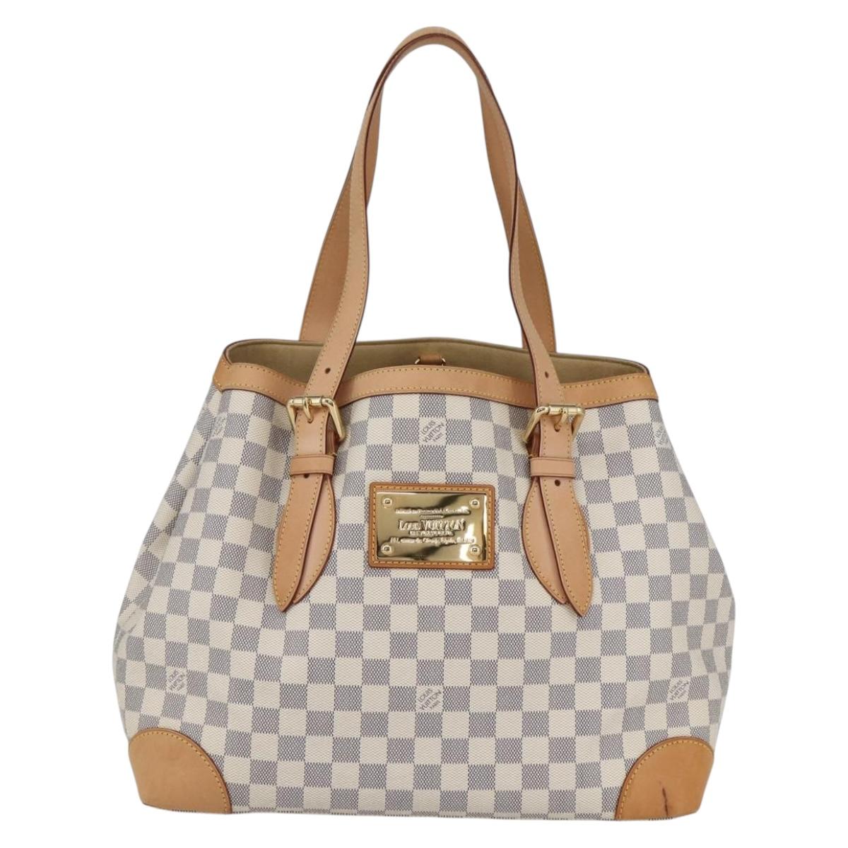 LOUIS VUITTON Damier Azur Hampstead MM Tote Bag N51206 LV Auth am10041V