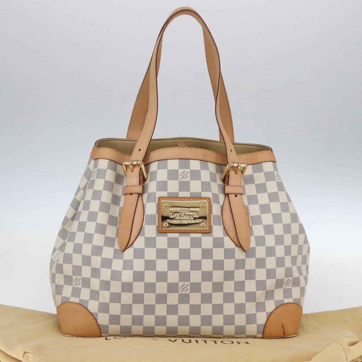 LOUIS VUITTON Damier Azur Hampstead MM Tote Bag N51206 LV Auth am10041V