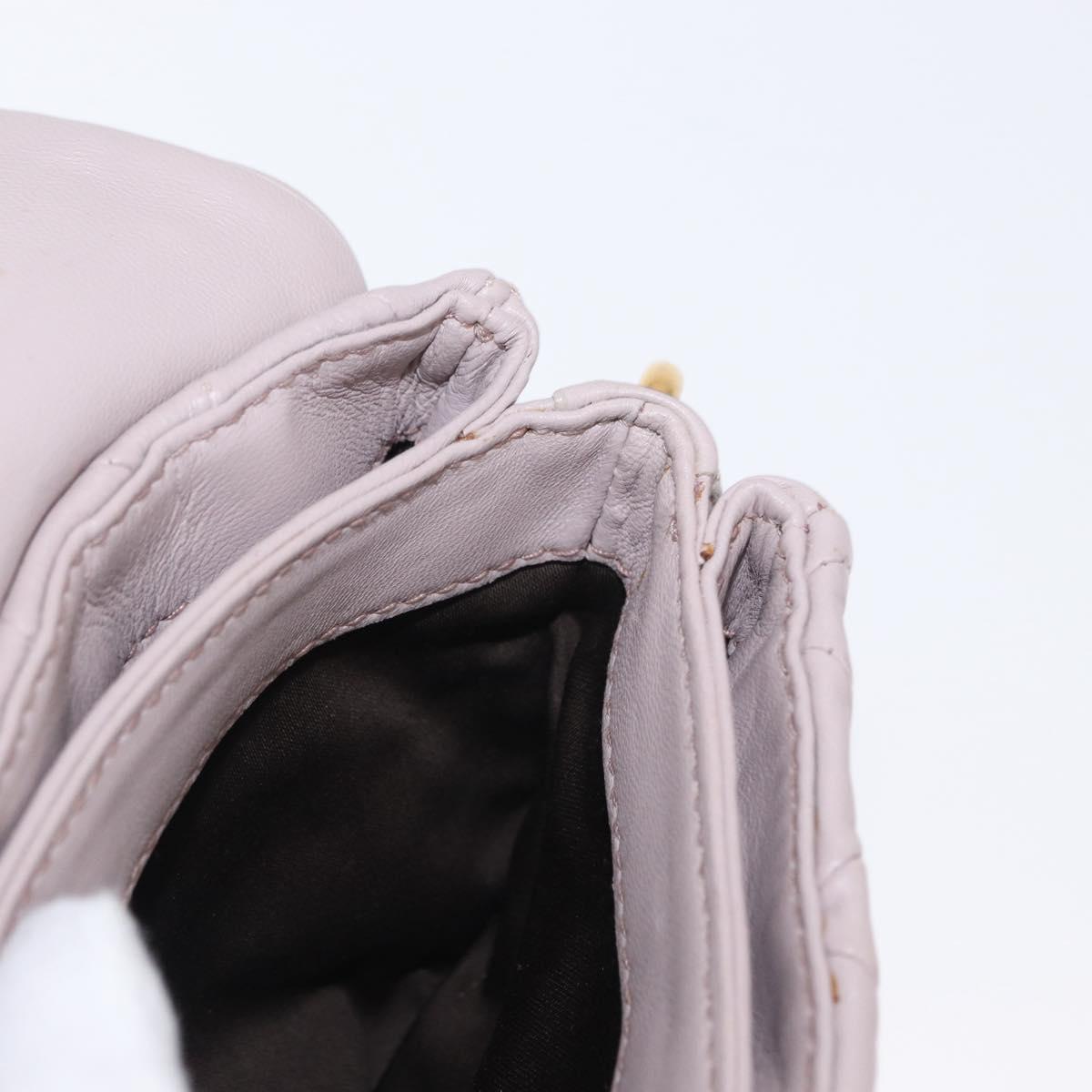 Miu Miu Studs Turn Lock Shoulder Bag Leather Purple Gold Auth am10057V