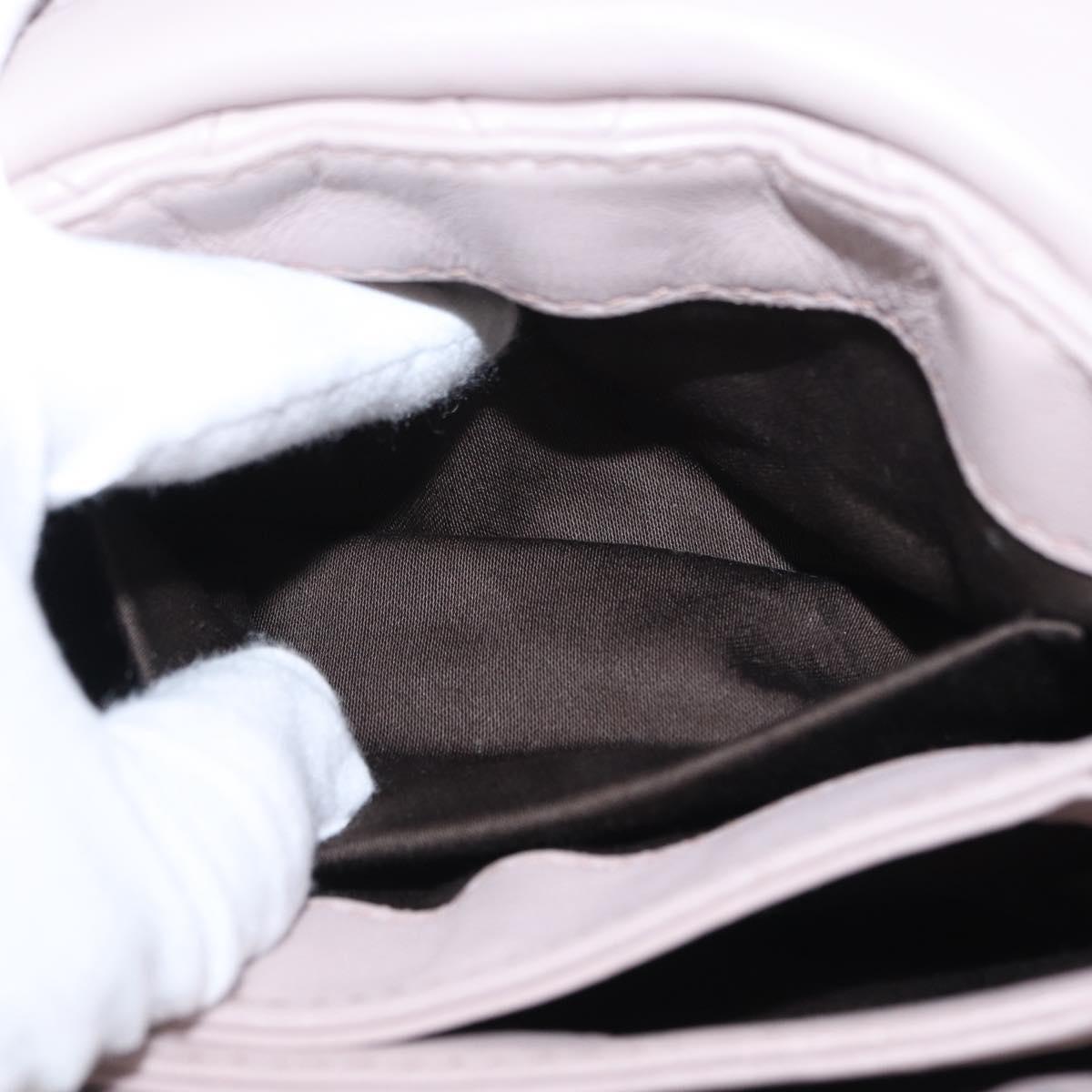 Miu Miu Studs Turn Lock Shoulder Bag Leather Purple Gold Auth am10057V