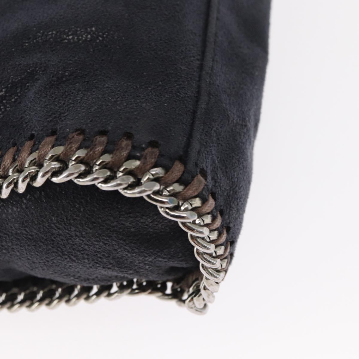 Stella MacCartney Chain Falabella Bag polyester Navy Silver 364519 Auth am10062V