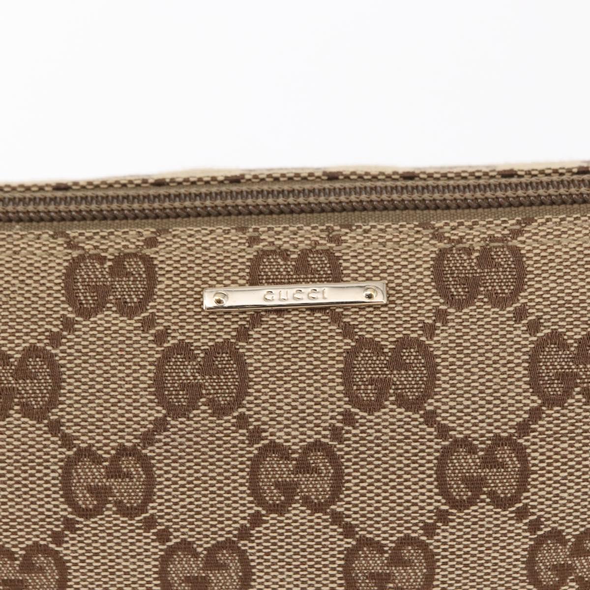 GUCCI GG Canvas Sherry Line Hand Bag Beige Gold 141809 Auth am10067V