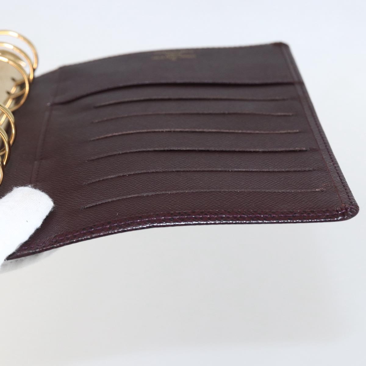 LOUIS VUITTON Taiga Agenda MM Day Planner Cover Acajou R20416 LV Auth am10073
