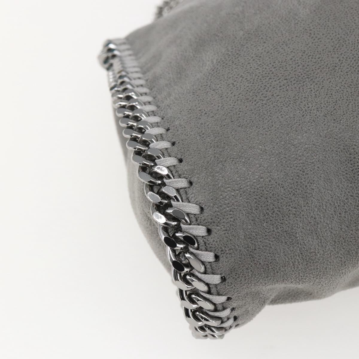 Stella MacCartney Chain Falabella Bag polyester Gray Silver 371223 Auth am10085V