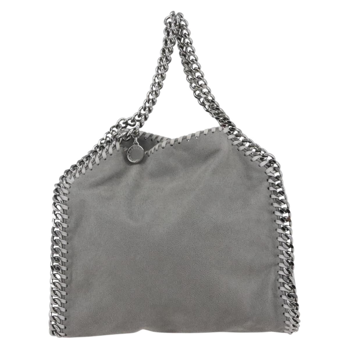 Stella MacCartney Chain Falabella Bag polyester Gray Silver 371223 Auth am10085V