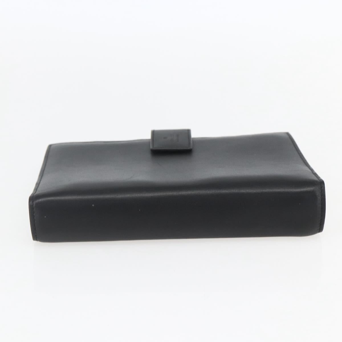 GUCCI Day Planner Cover Leather Black 031 2118 0915 Auth am10095