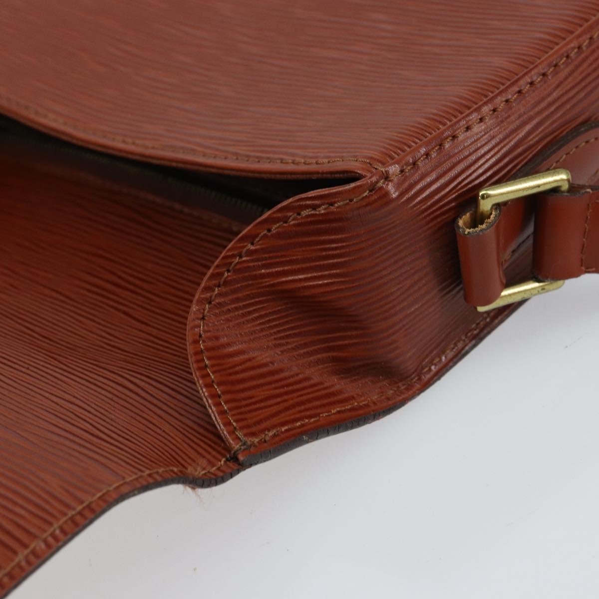 LOUIS VUITTON Epi Saint Cloud GM Shoulder Bag Brown M52193 LV Auth am10118