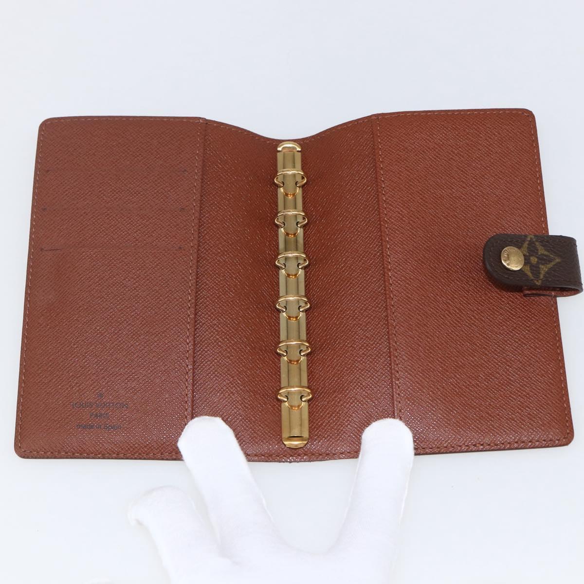 LOUIS VUITTON Monogram Agenda PM Day Planner Cover R20005 LV Auth am10153