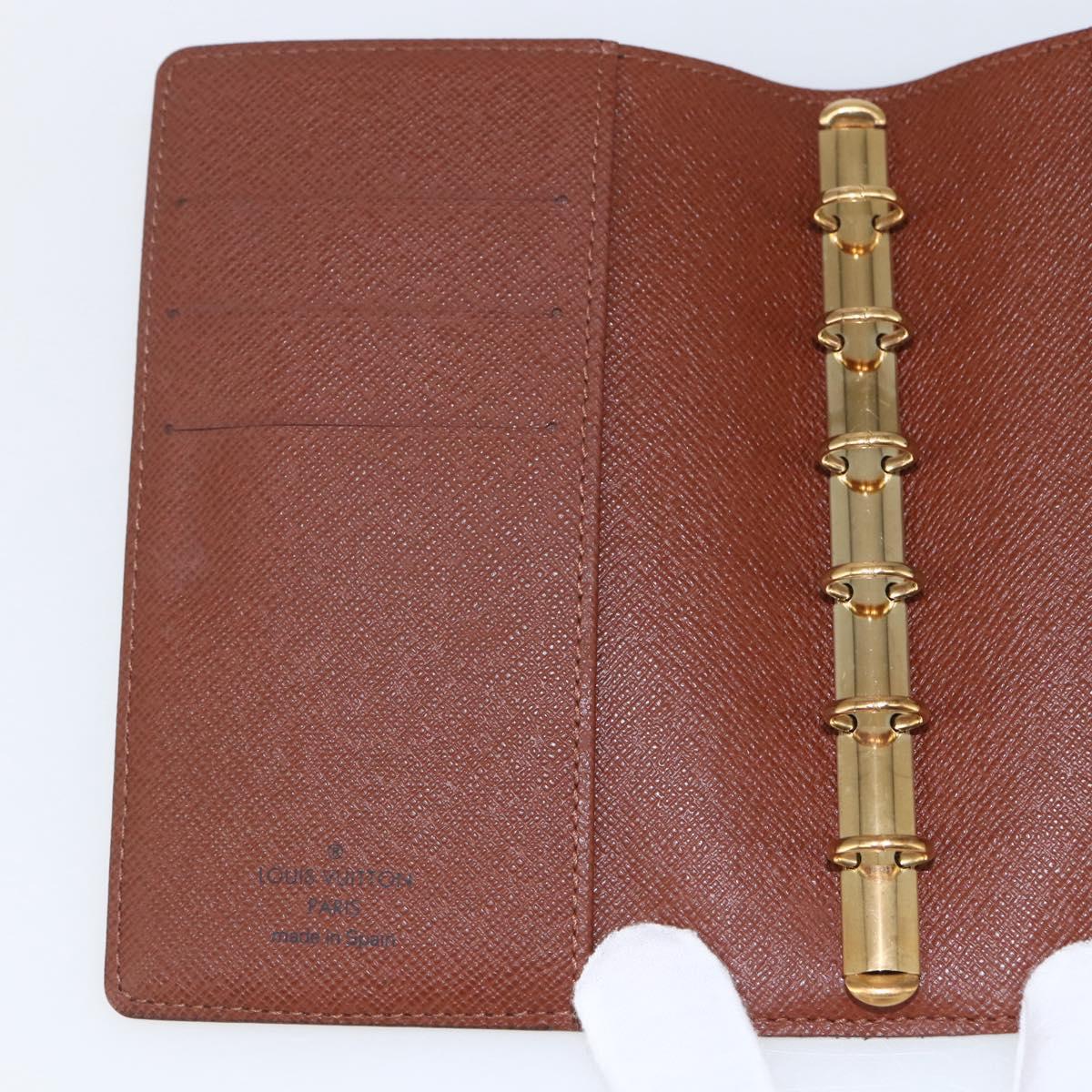LOUIS VUITTON Monogram Agenda PM Day Planner Cover R20005 LV Auth am10153