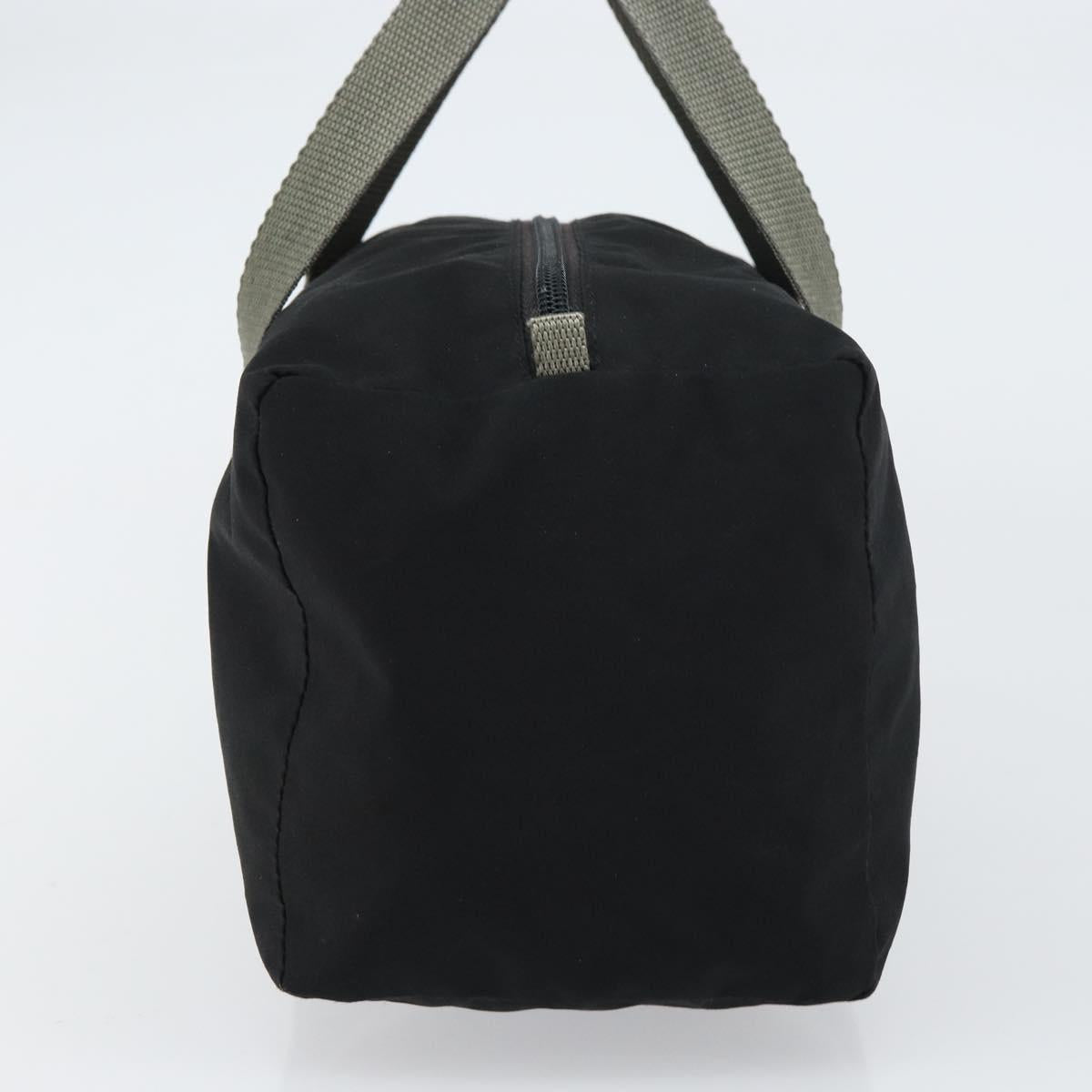 PRADA Sports Hand Bag Nylon Black Silver Auth am10157