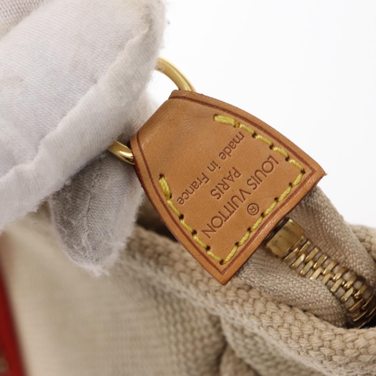 LOUIS VUITTON Antigua Hippo GM Tote Bag Canvas Beige Red M40032 LV Auth am10165V