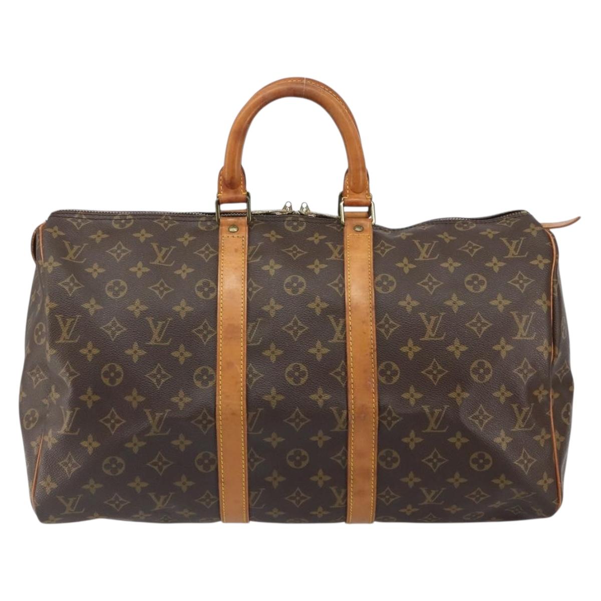 LOUIS VUITTON Monogram Keepall 45 Boston Bag M41428 LV Auth am10178