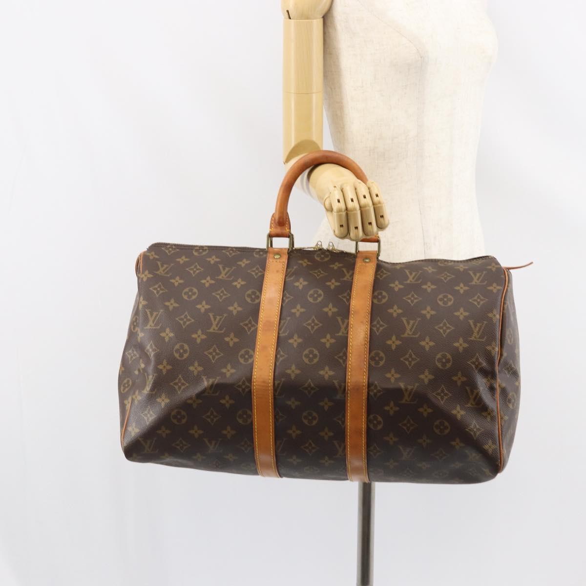 LOUIS VUITTON Monogram Keepall 45 Boston Bag M41428 LV Auth am10178