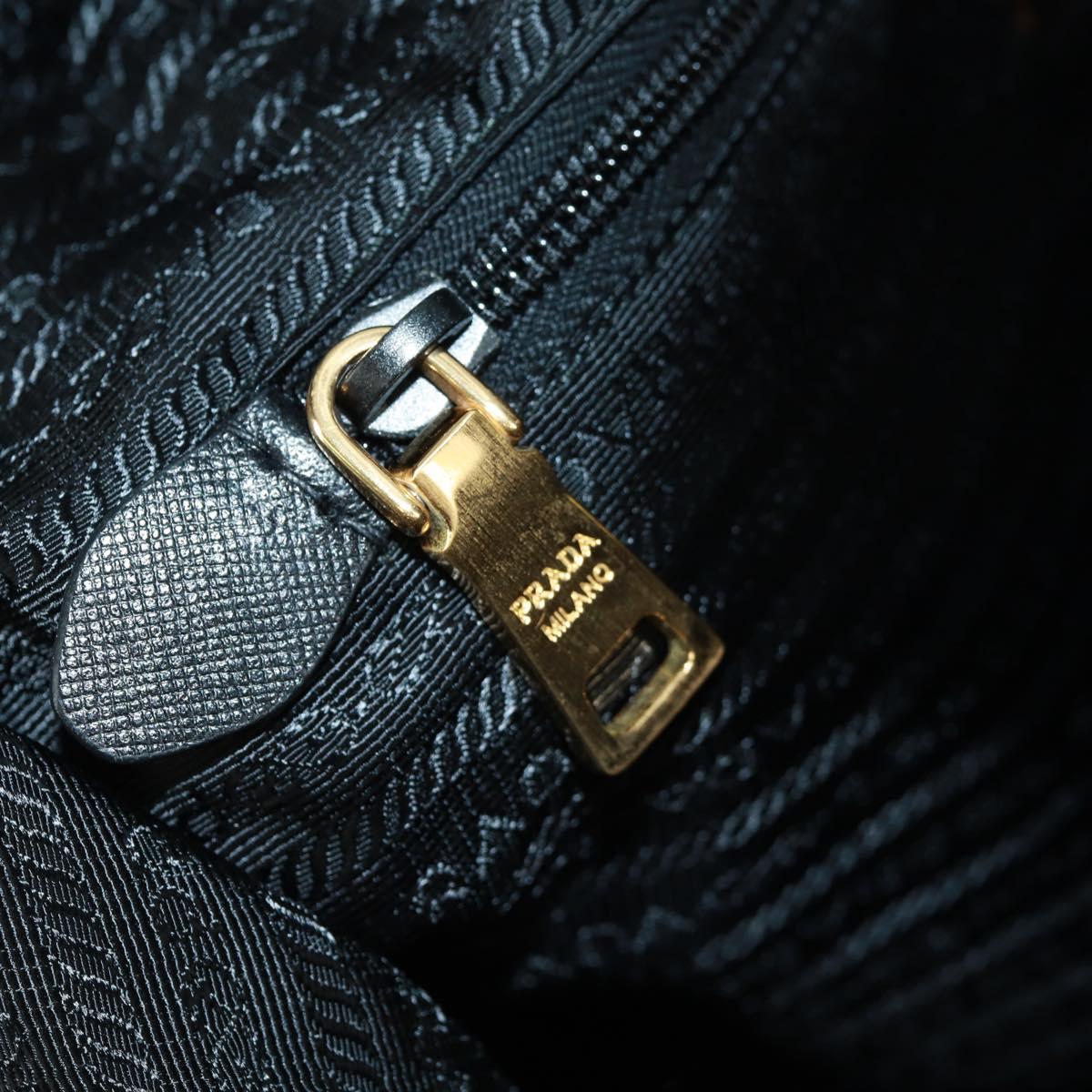 PRADA Tote Bag Nylon Leather 2way Multicolor Gold Auth am10186V