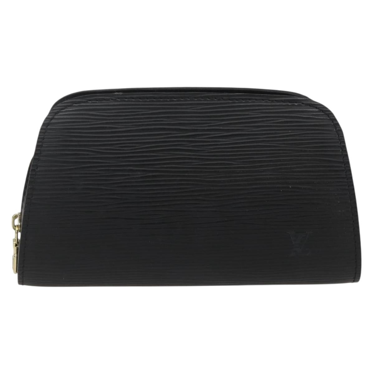 LOUIS VUITTON Epi Dauphine PM Pouch Black M48442 LV Auth am10195