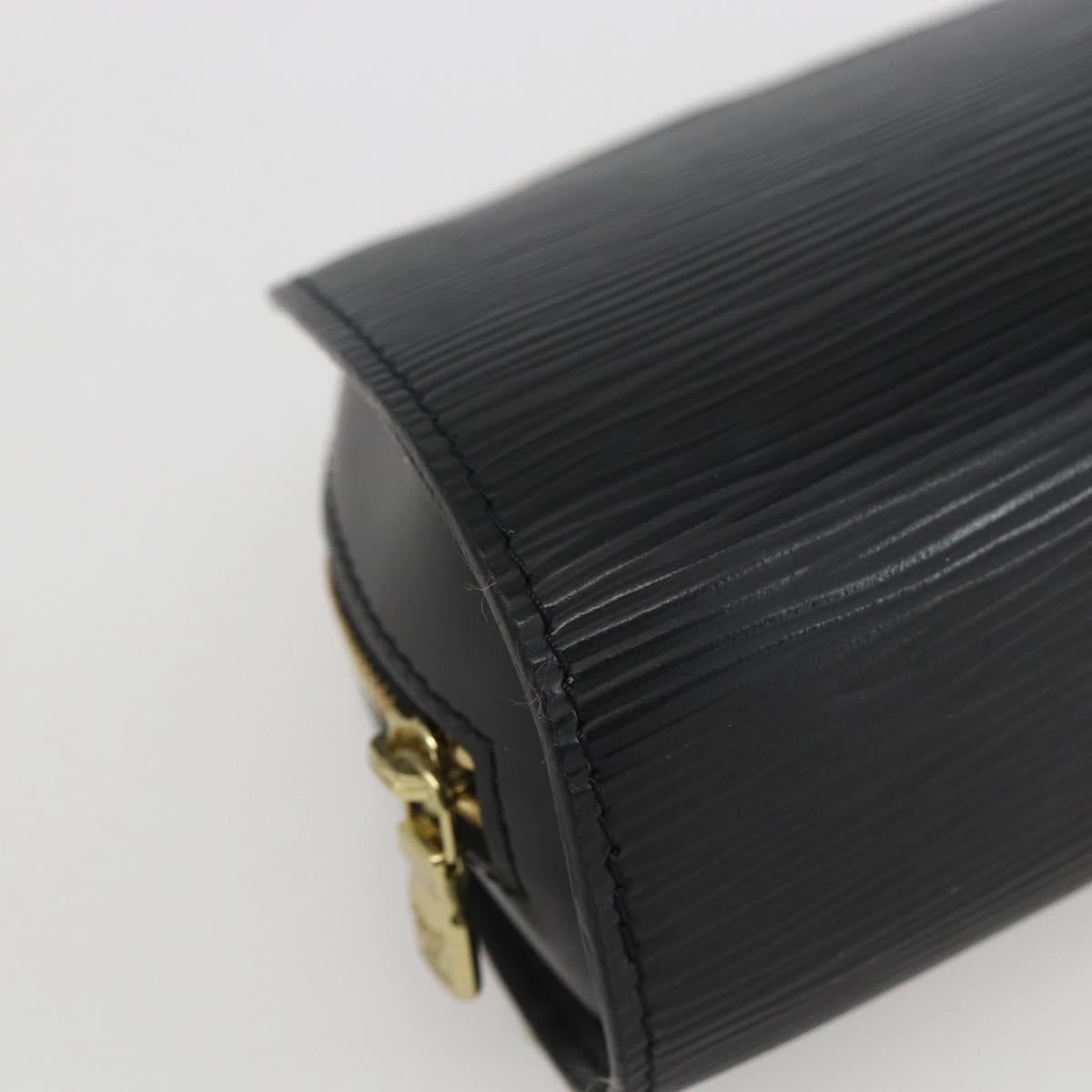LOUIS VUITTON Epi Dauphine PM Pouch Black M48442 LV Auth am10195