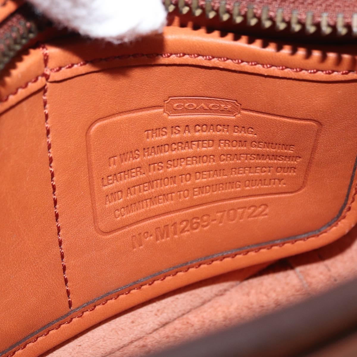 Coach Body Bag Leather Brown Auth am10204
