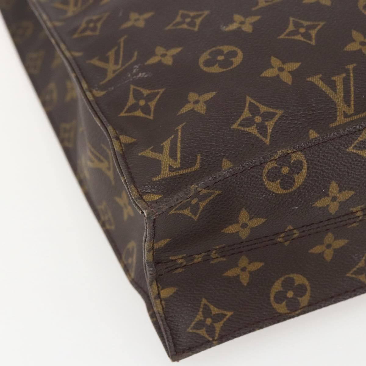 LOUIS VUITTON Monogram Sac Plat Hand Bag M51140 LV Auth am10207