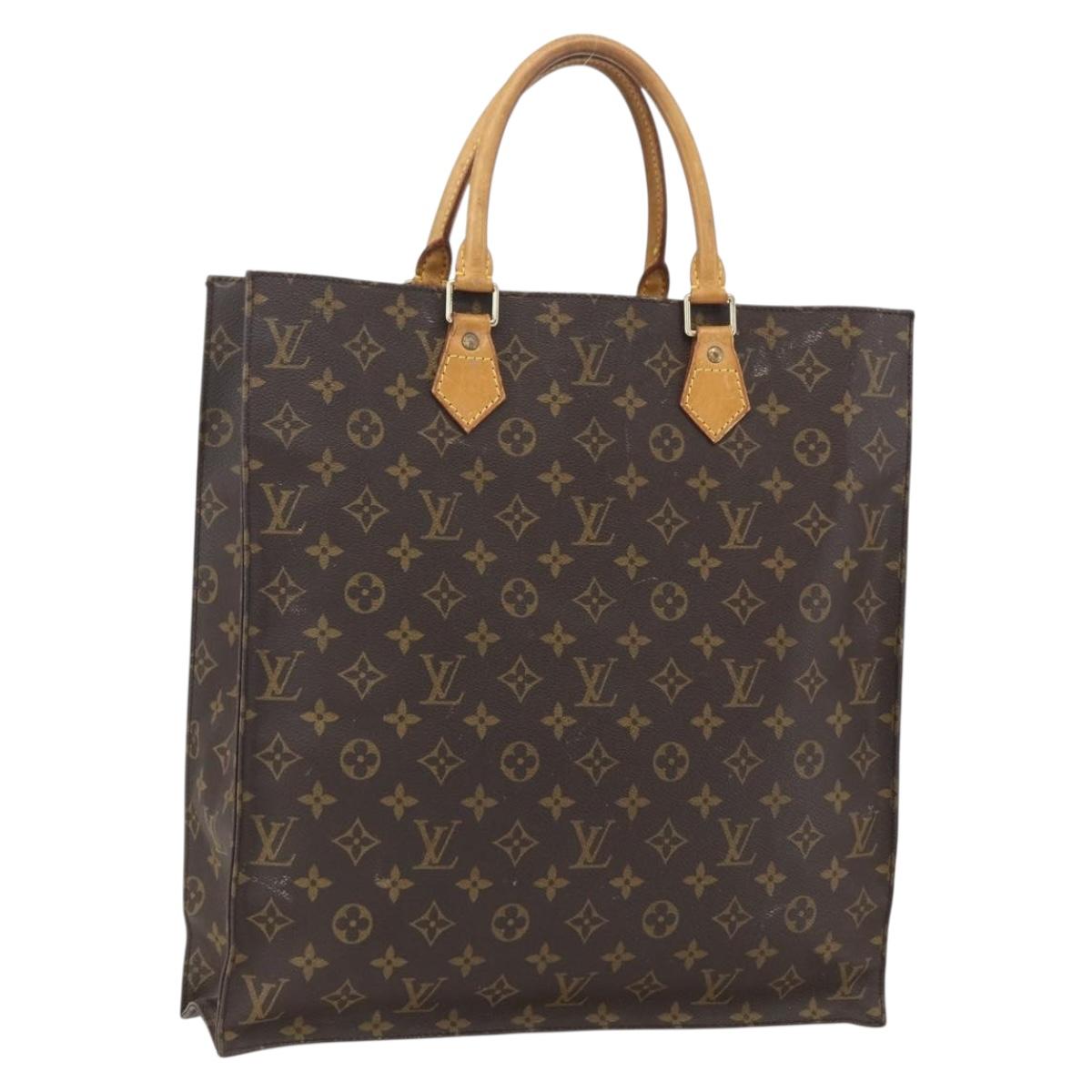 LOUIS VUITTON Monogram Sac Plat Hand Bag M51140 LV Auth am10207