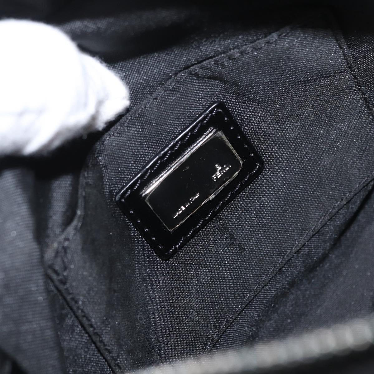 FENDI Hand Bag Black Silver Auth am10210V