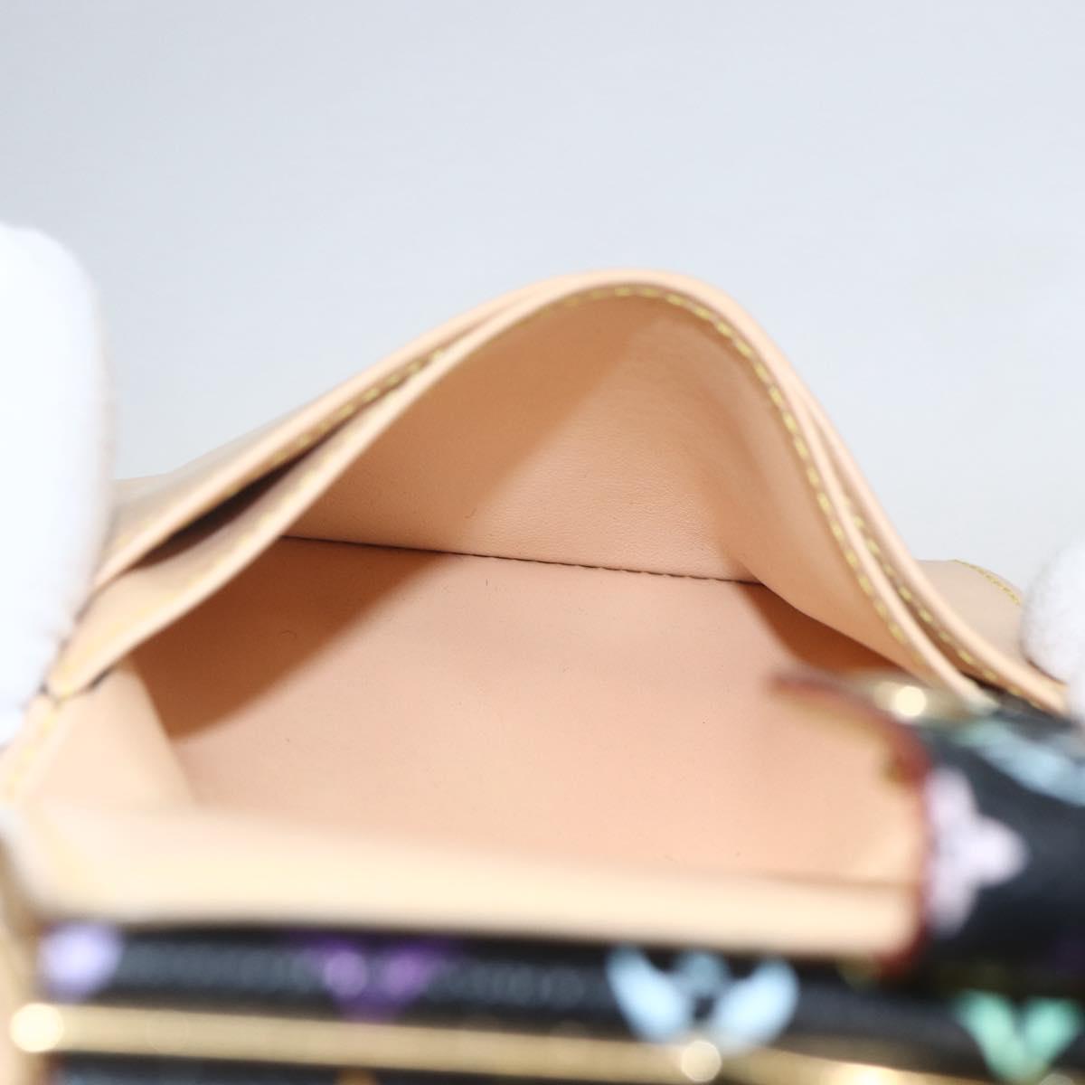 LOUIS VUITTON Multicolor Portefeuille Viennois Wallet Black M92988 Auth am10211
