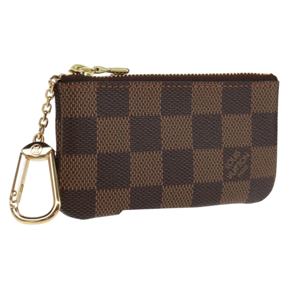 LOUIS VUITTON Damier Ebene Pochette Cles Coin Purse N62658 LV Auth am10246AV